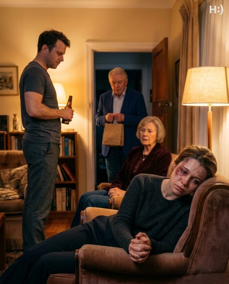 After my husband hit me, my parents saw the bruise and silently walked away. He leaned back with a beer, smirking. “What a well-mannered family.” In that moment, the silence hurt almost as much as the blow, revealing a deeper betrayal—when the people meant to protect you choose comfort over courage and look away