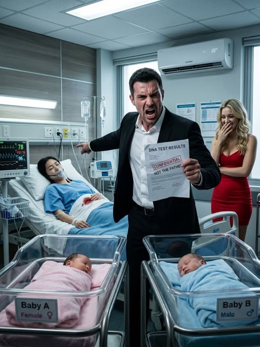 Murió al dar a luz a gemelos… y la amante creyó que había ganado — hasta que apareció el verdadero padre