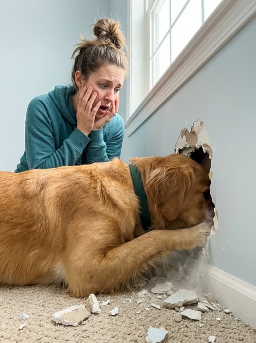 Mi perro empezó a arañar con furia la pared detrás de la cuna de mi hija de ocho meses: al principio pensamos que simplemente se había vuelto loco, pero cuando miramos dentro del muro, nos encontramos con algo realmente aterrador
