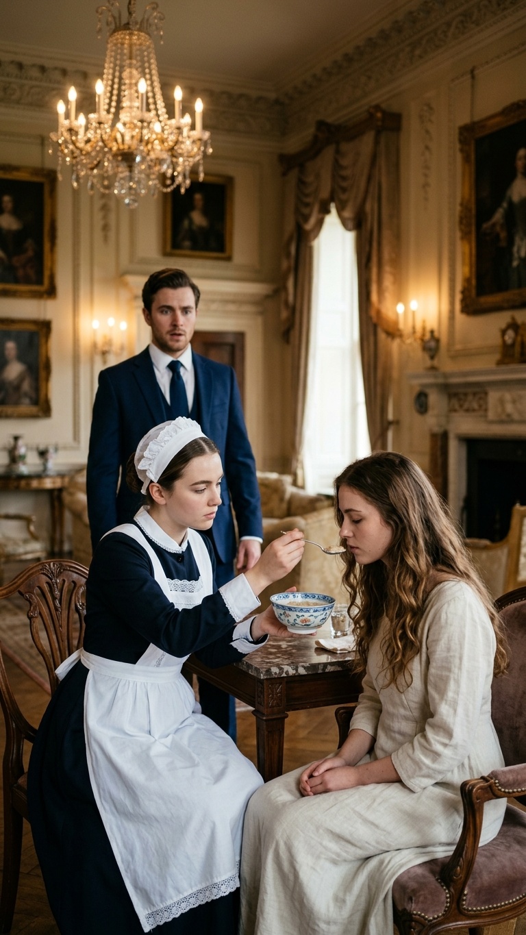 No comía desde hacía 14 días… hasta que la nueva empleada descubrió el secreto de la niña y devolvió la vida a la mansión