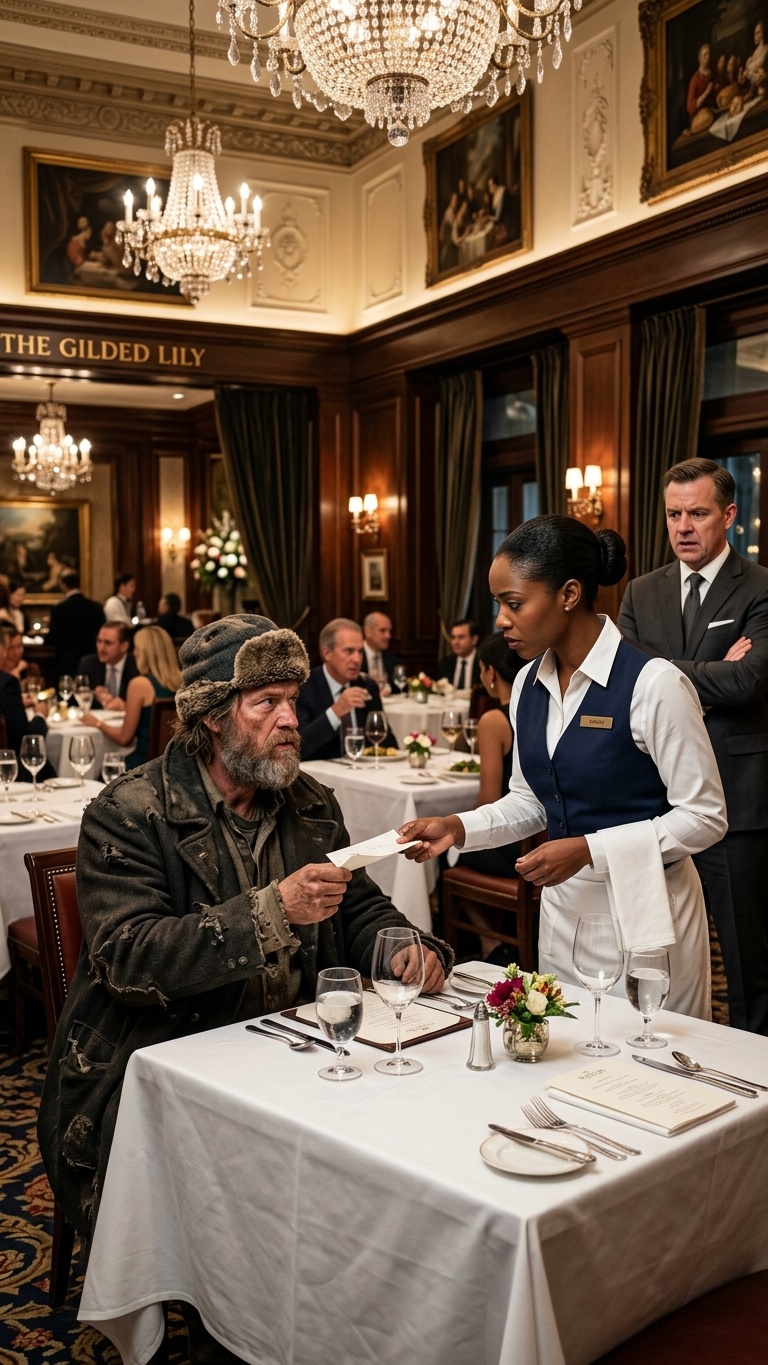 El Millonario Disfrazado de Mendigo Pidió el Platillo Más Caro: Lo que la Mesera le Entregó a Escondidas Paralizó a Todos