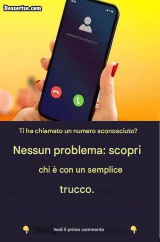 C’è qualcosa che devi sapere su un numero sconosciuto? C’è un problema: è un problema semplice.