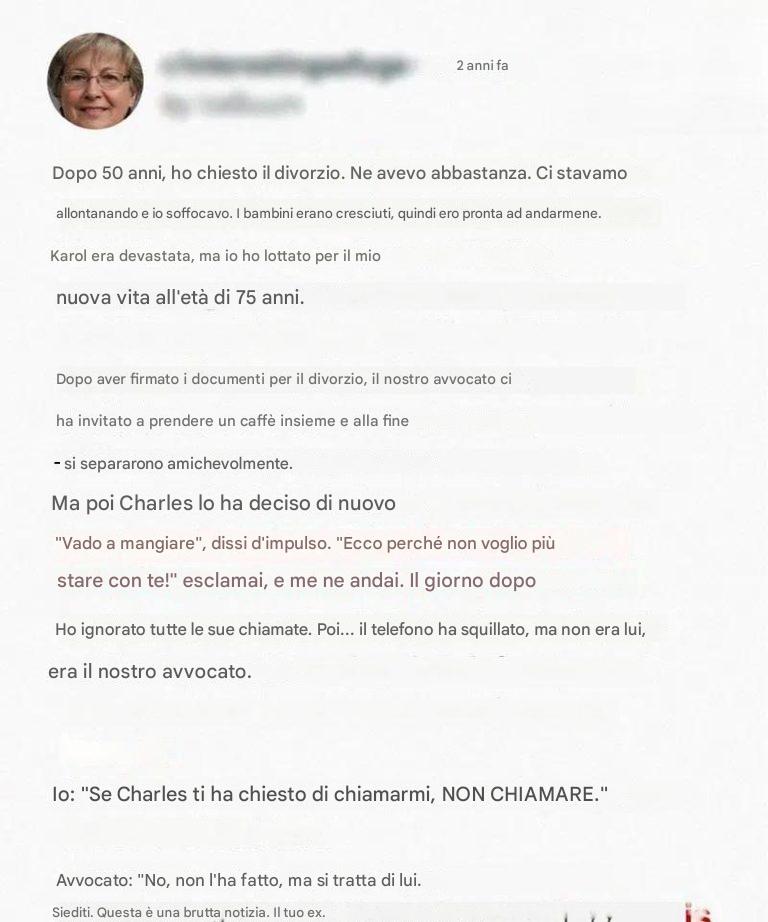 Un divorzio dopo 50 anni di vita è quasi imminente