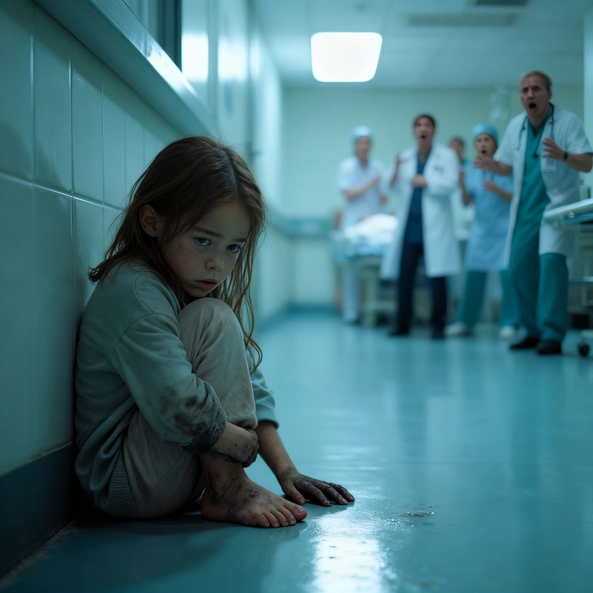 NIÑA SE ESCONDE DE SU PADRE EN EL HOSPITAL, CUANDO LOS MÉDICOS LO NOTAN, QUEDAN EN SHOCK…