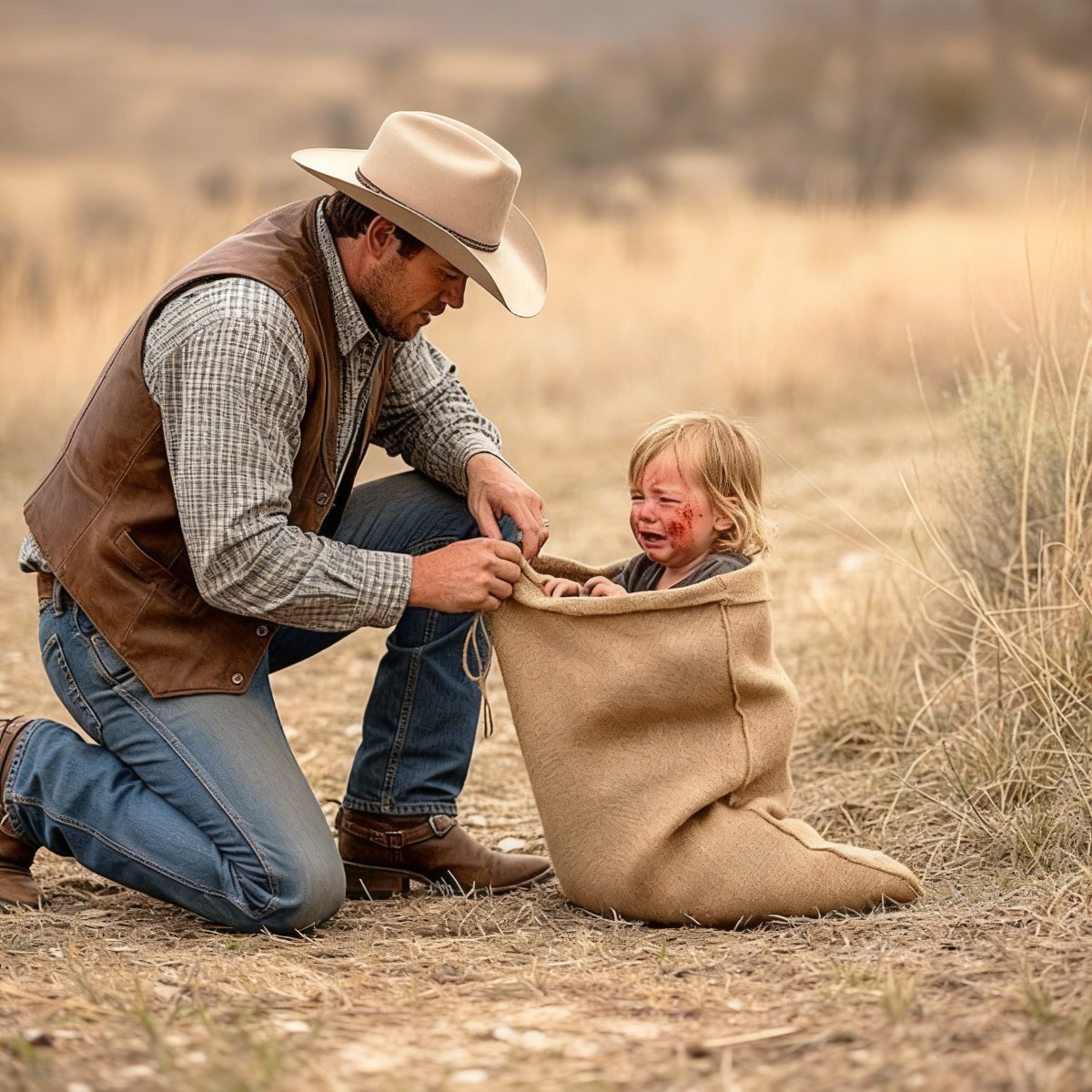 ABANDONARON A UN BEBÉ EN UN SACO PARA MORIR — ENTONCES UN VAQUERO ESCUCHO UNA VOZ PEQUEÑA DECIR, ‘MAMÁ…’