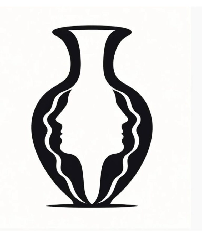 La maggior parte delle persone nota qualcosa di diverso in questa immagine: vi colpisce prima il volto o il vaso?
