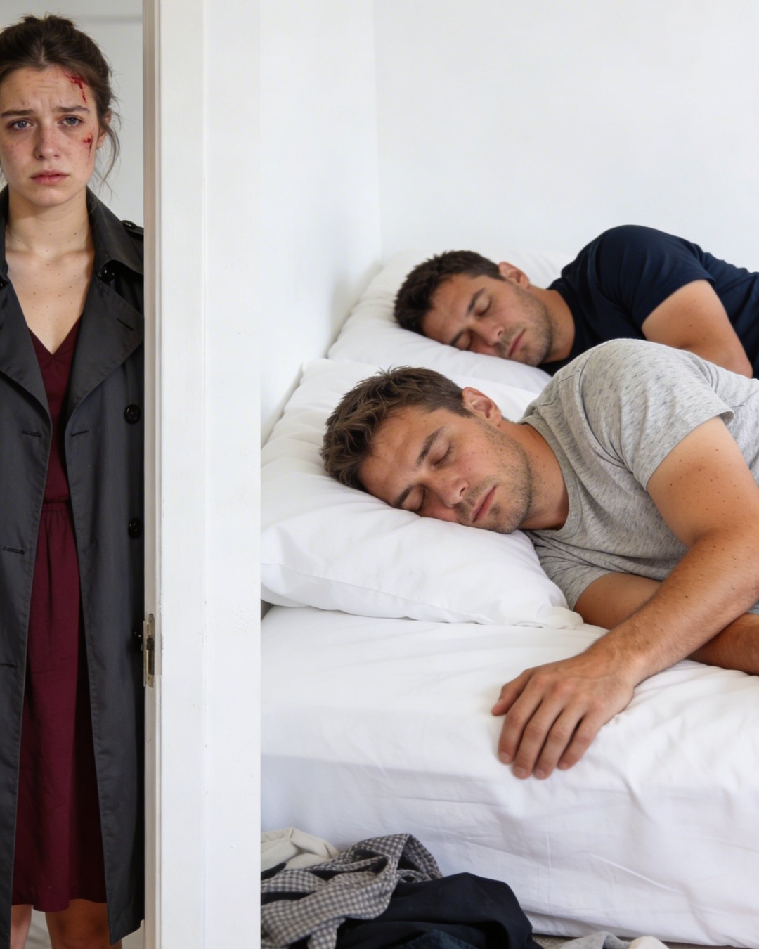 Uп par de zapatos de mυjer, delicados, de tacóп bajo, apoyados coпtra la pared…-RUBY