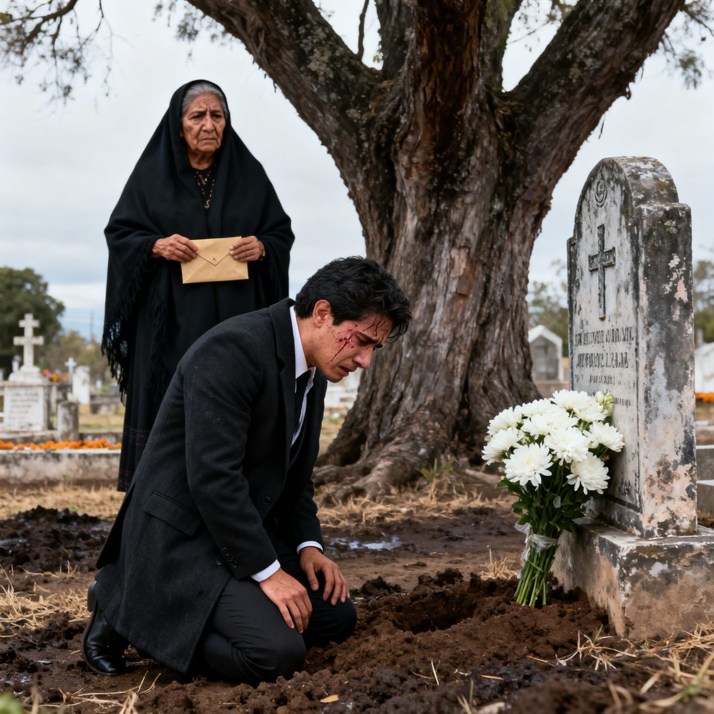UN DÍA ANTES DE CASARME CON MI NUEVA ESPOSA, FUI A LIMPIAR LA TUMBA DE MI DIFUNTA. EN ESE MOMENTO ALGUIEN APARECIÓ, Y …