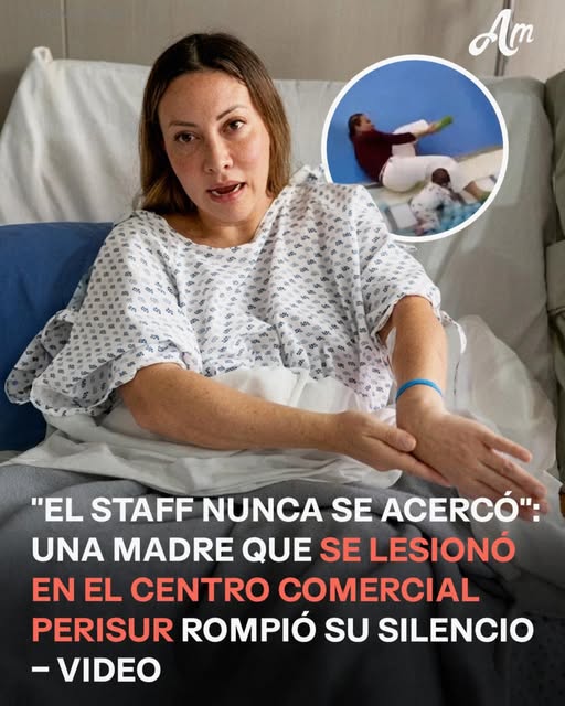 Una madre sufre tres fracturas en el Centro Comercial Perisur al intentar deslizarse con su bebé — Vídeo