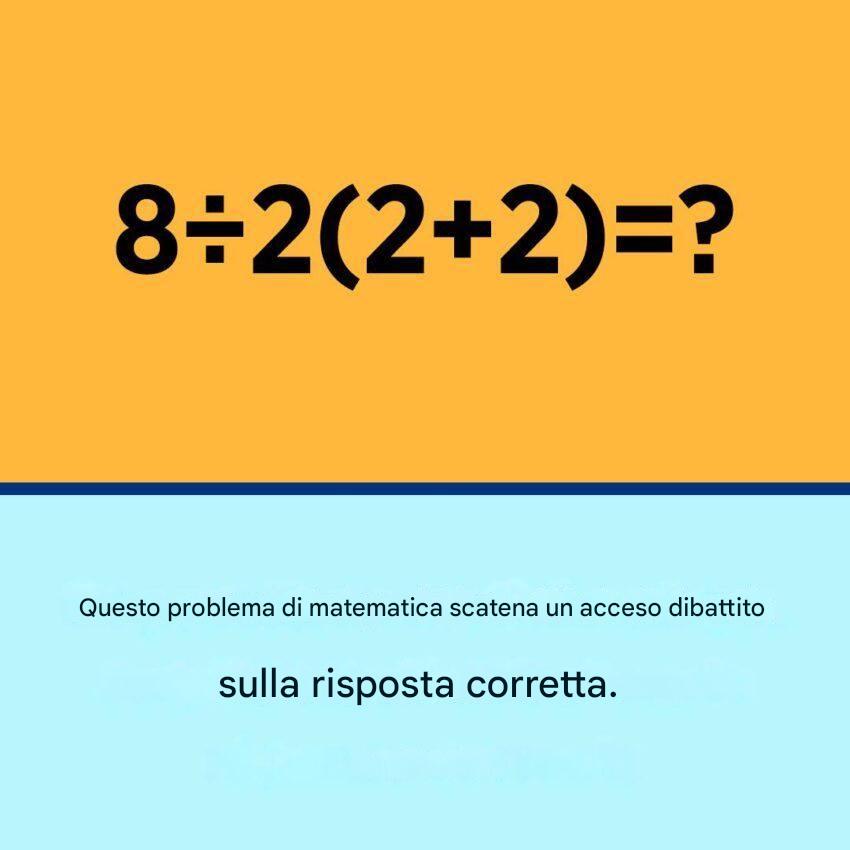 Questo problema di matematica scatena un acceso dibattito sulla risposta corretta.