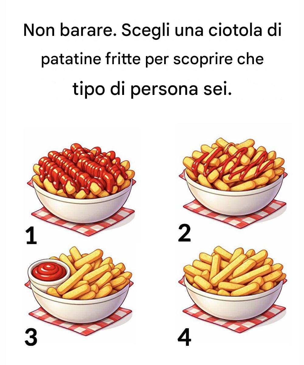 Scegli una porzione di patatine fritte per scoprire che tipo di persona sei.