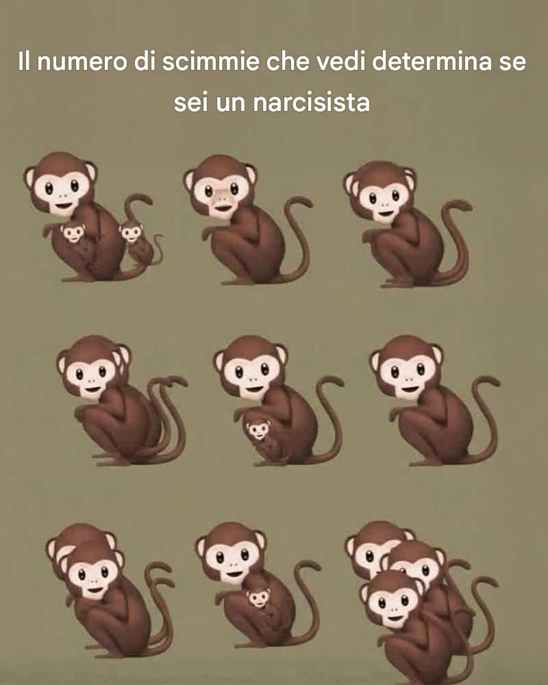 Quante scimmie vedi in questa immagine? Cosa rivela la tua risposta sul funzionamento del tuo cervello?