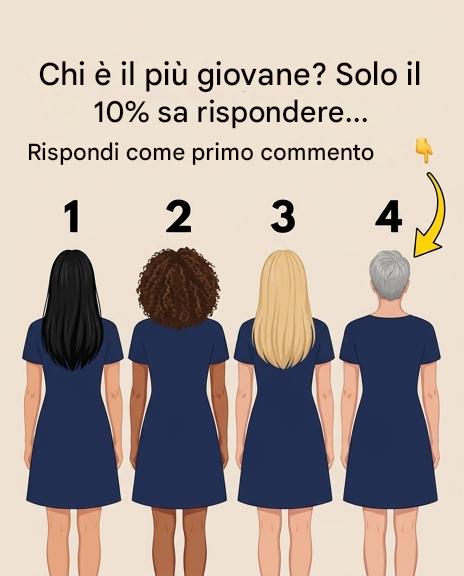 Riuscite a individuare la persona più giovane? Solo il 10% ci riesce.
