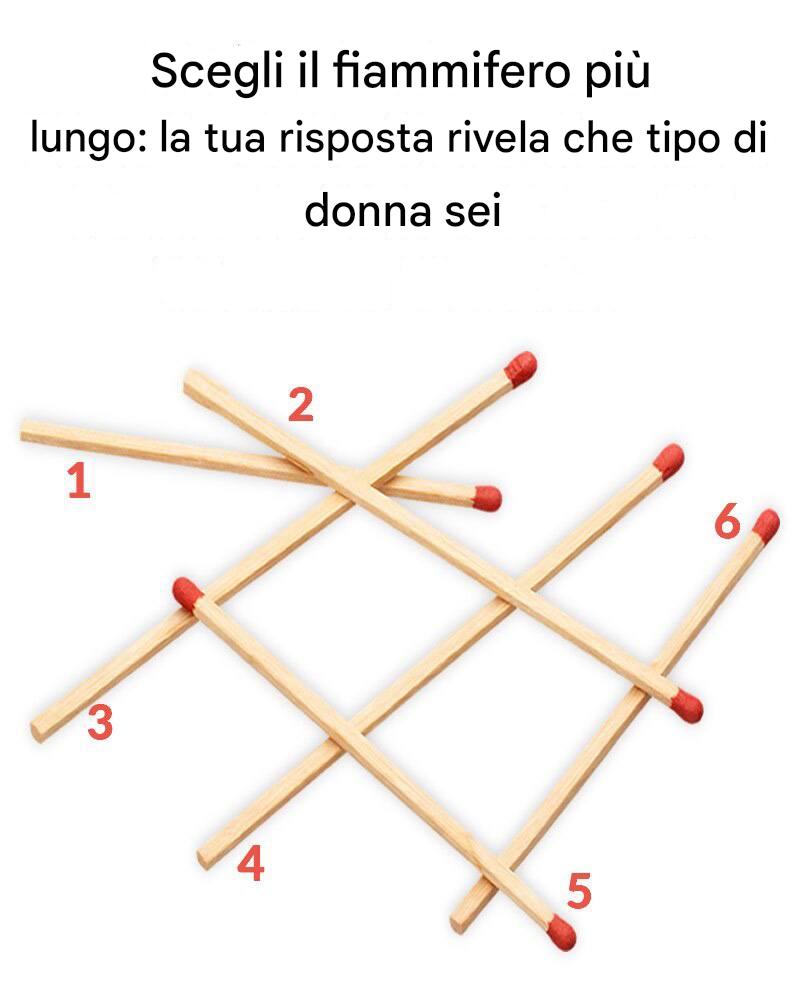 Scegli il fiammifero più lungo: la tua risposta rivela che tipo di donna sei