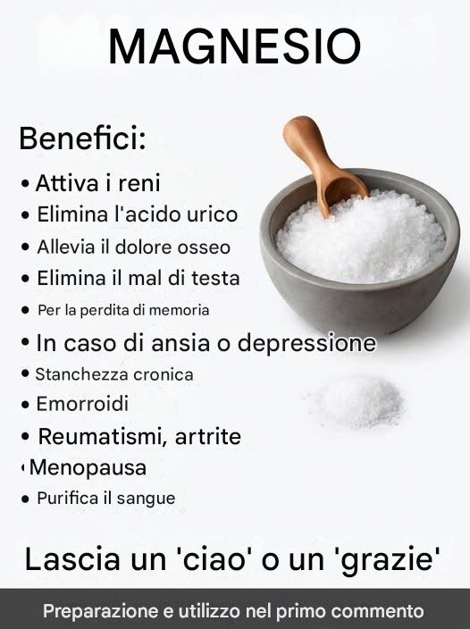 Tonico rivitalizzante al magnesio