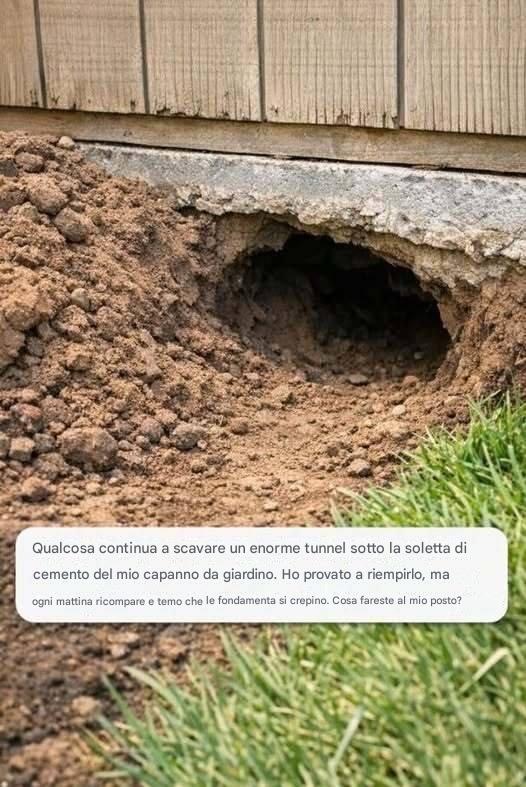 Qualcosa sta scavando un enorme tunnel sotto il mio capanno da giardino: cosa devo fare?