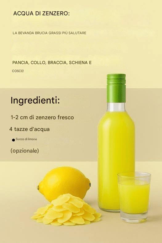 Acqua allo zenzero: la bevanda più salutare per bruciare il grasso da pancia, collo, braccia, schiena e cosce!
