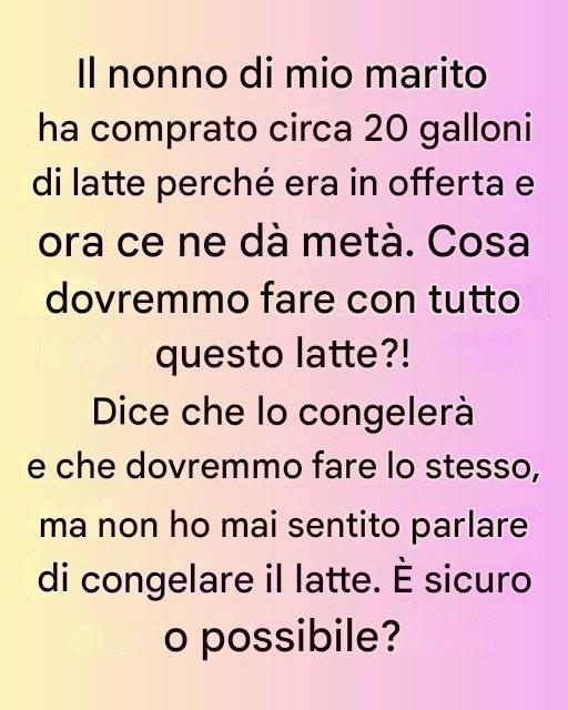Lo sapevi che si può congelare il latte?