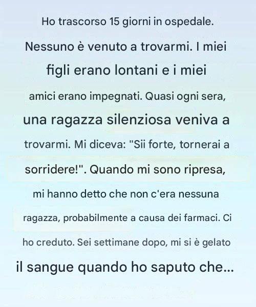 Una ragazza è apparsa al mio letto d’ospedale e ha detto il mio nome