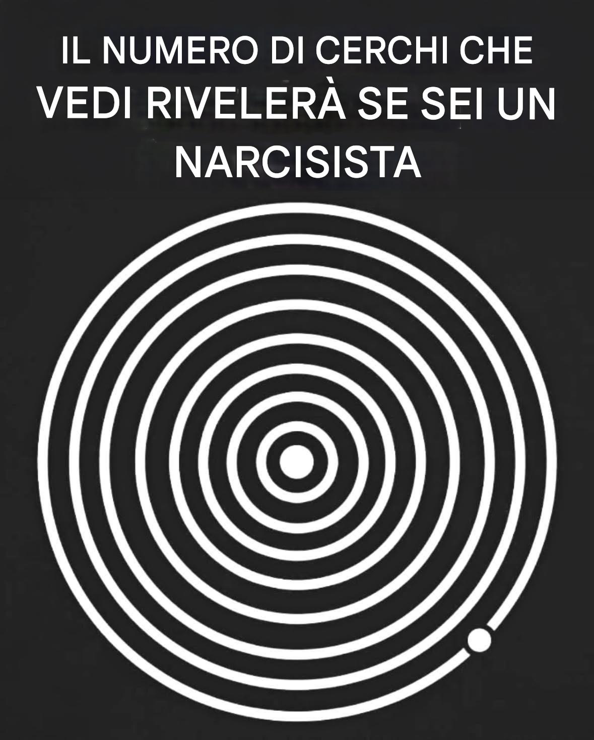 Sei un narcisista? Il numero di cerchi che vedi potrebbe rivelarlo.
