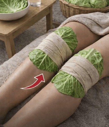 Foglie di cavolo avvolte intorno alle gambe: un rimedio naturale per gonfiore, dolore e gambe stanche