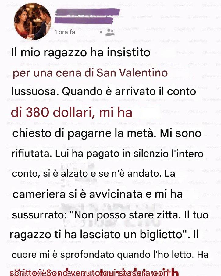 La cena di San Valentino che ha svelato tutto: quando un esame ha rovinato sette anni insieme