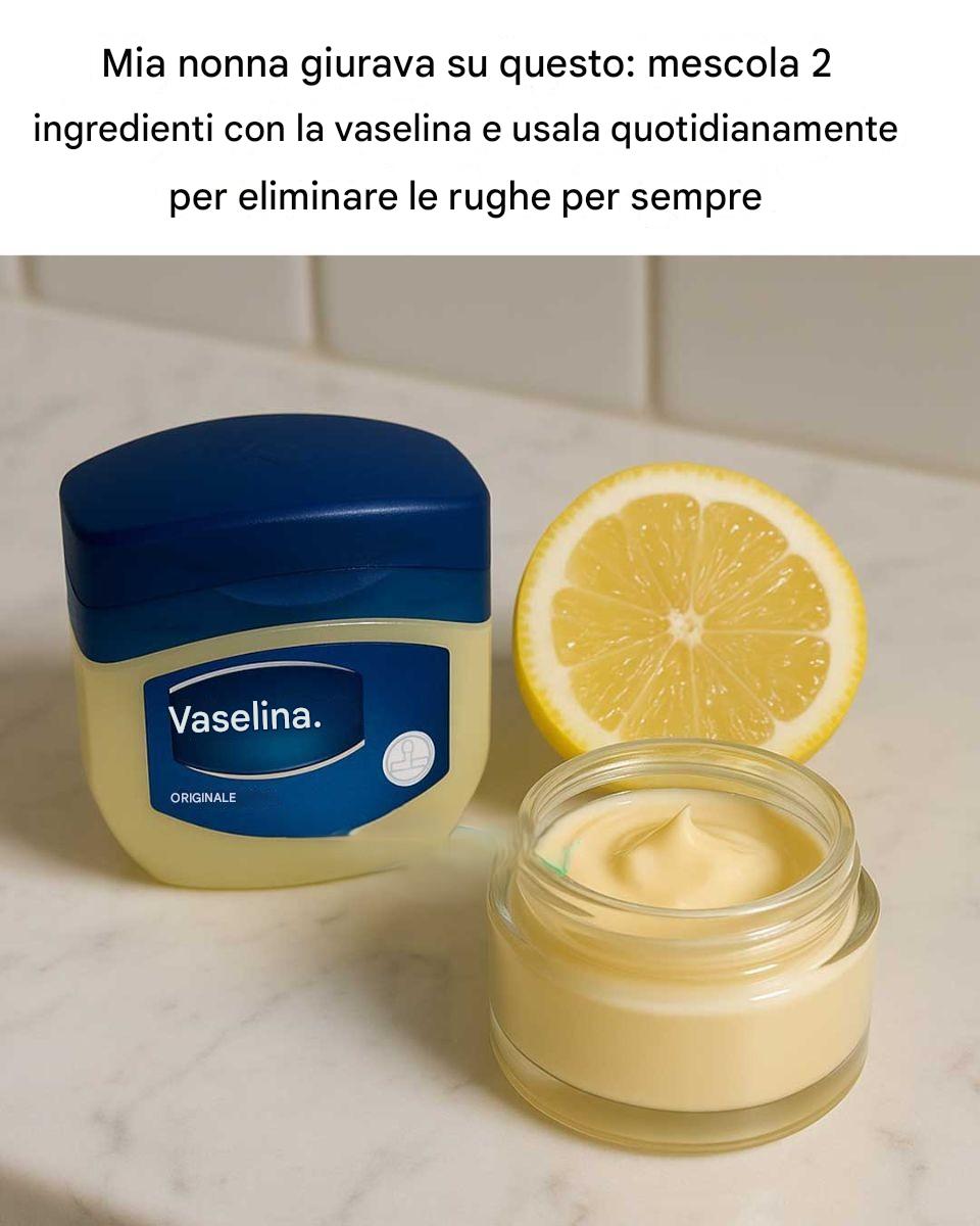 Mia nonna giurava su questo: mescola due ingredienti con la vaselina e usala quotidianamente per eliminare le rughe per sempre.