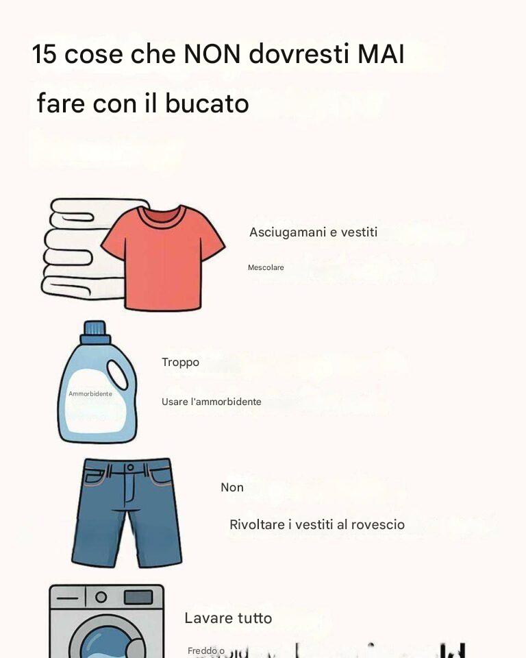 15 cose che NON dovresti MAI fare con il bucato