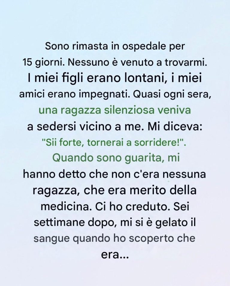 Una ragazza è apparsa al mio capezzale in ospedale, poi ha detto il mio nome