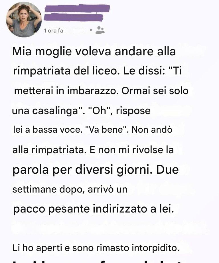 Pensavo che non avesse fatto “niente” tutto il giorno, ma una scatola mi ha dimostrato il contrario.