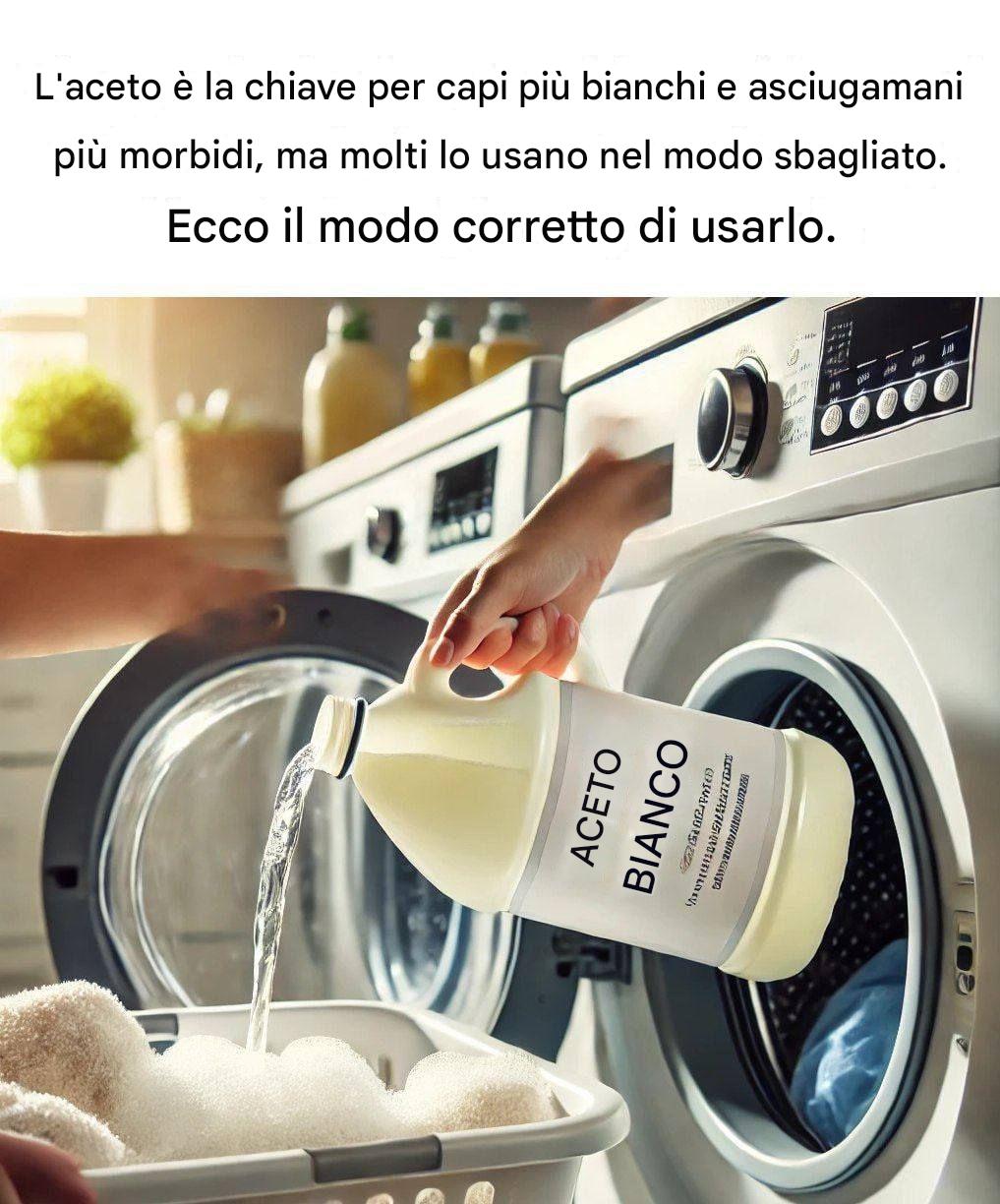 Aceto: il segreto per un bianco più brillante e asciugamani più morbidi (ma molti lo usano nel modo sbagliato). Ecco il metodo corretto.  Ricetta completa 👇👇
