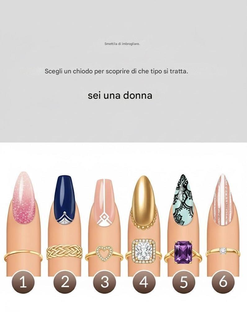 🔥Quale unghia preferisci? 👀Questa semplice scelta rivela che tipo di DONNA sei veramente! 😱👇