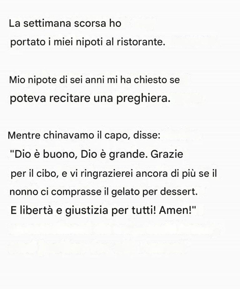 Dedico questo messaggio a tutti i nonni.