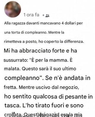 Una torta da 3 dollari… e un momento che non dimenticherò mai.