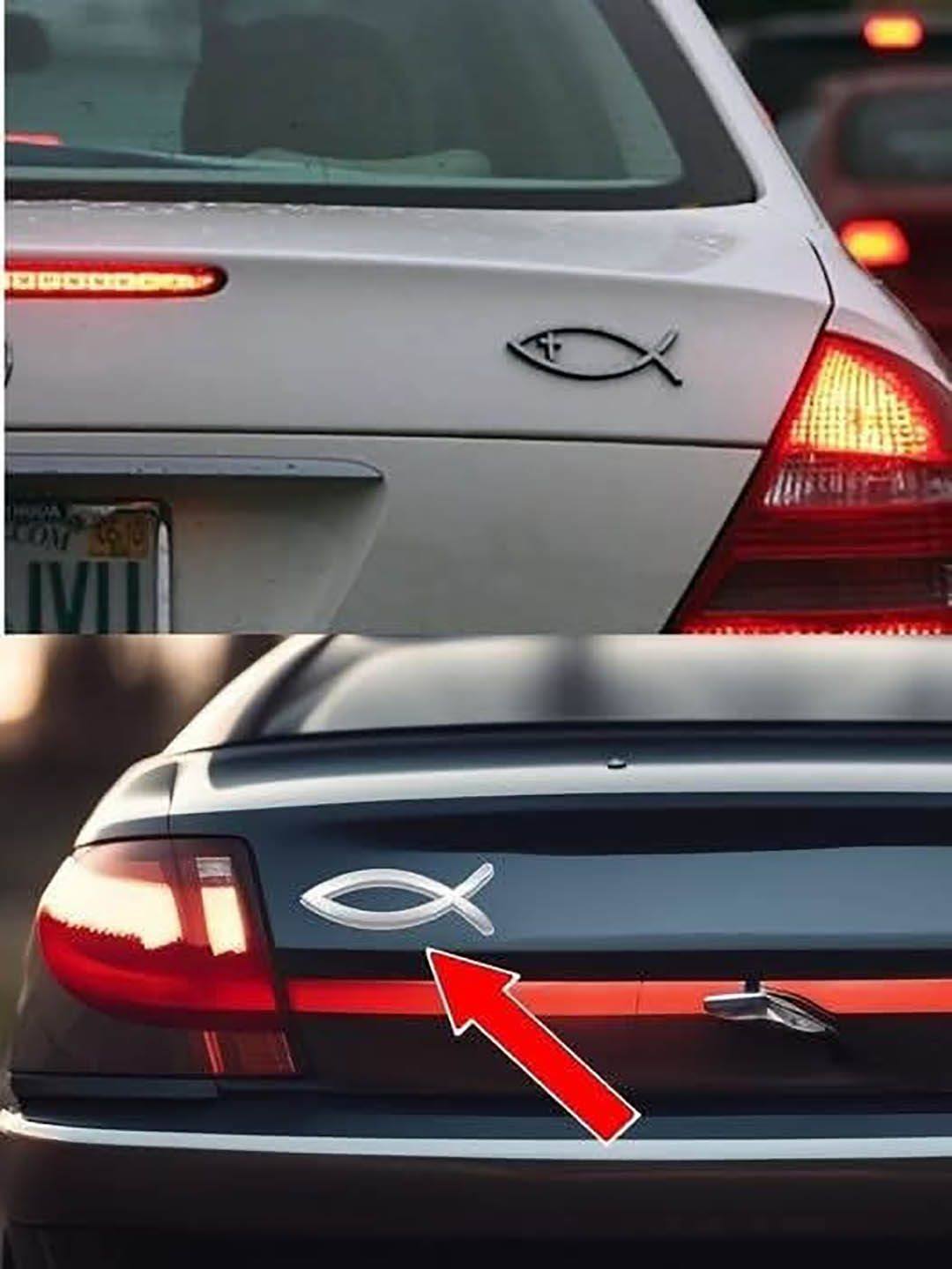 Czy oznaczają naklejki de poisson à l’arrière de la voiture?