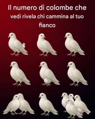 Il numero di colombe che vedi rivela chi cammina al tuo fianco