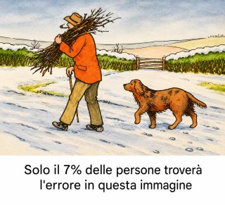 Riesci a individuare l’errore in questa scena innevata?