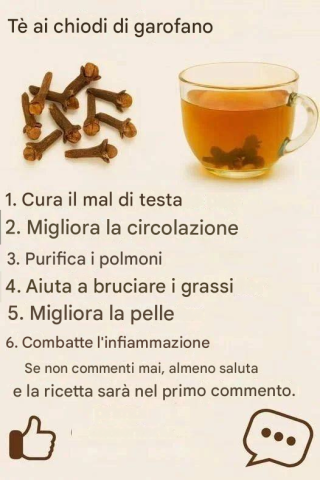 TÈ AI CHIODI DI GAROFANO – COME PREPARARLO CORRETTAMENTE, PER QUANTO TEMPO SI PUÒ BERE E CHI NON PUÒ USARLO La spezia aromatica che diventa un rimedio solo se usata correttamente La ricetta è nei COMMENTI